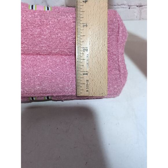 Goldie Bags Pink Terry Cloth Mini Tote Makeup Organizer Skull Zipper NWT Y2K - Picture 13 of 13